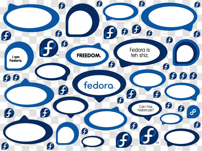 Speech Balloon Fedora Inkscape - Red Hat Linux - Bubbles Transparent PNG