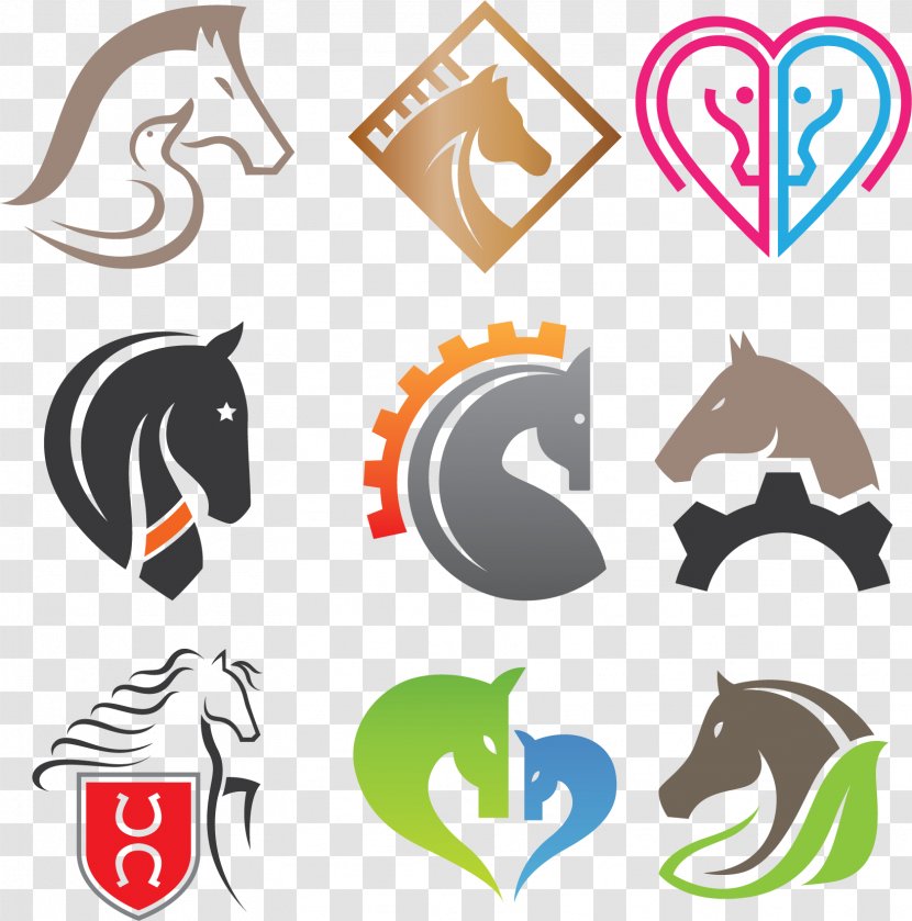 Horse Logo Cartoon - Symbol - Vector Transparent PNG