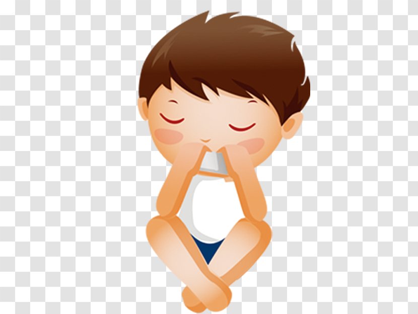 Performance Concert Cartoon Stage - Flower - Thinking Boy With Eyes Closed Transparent PNG