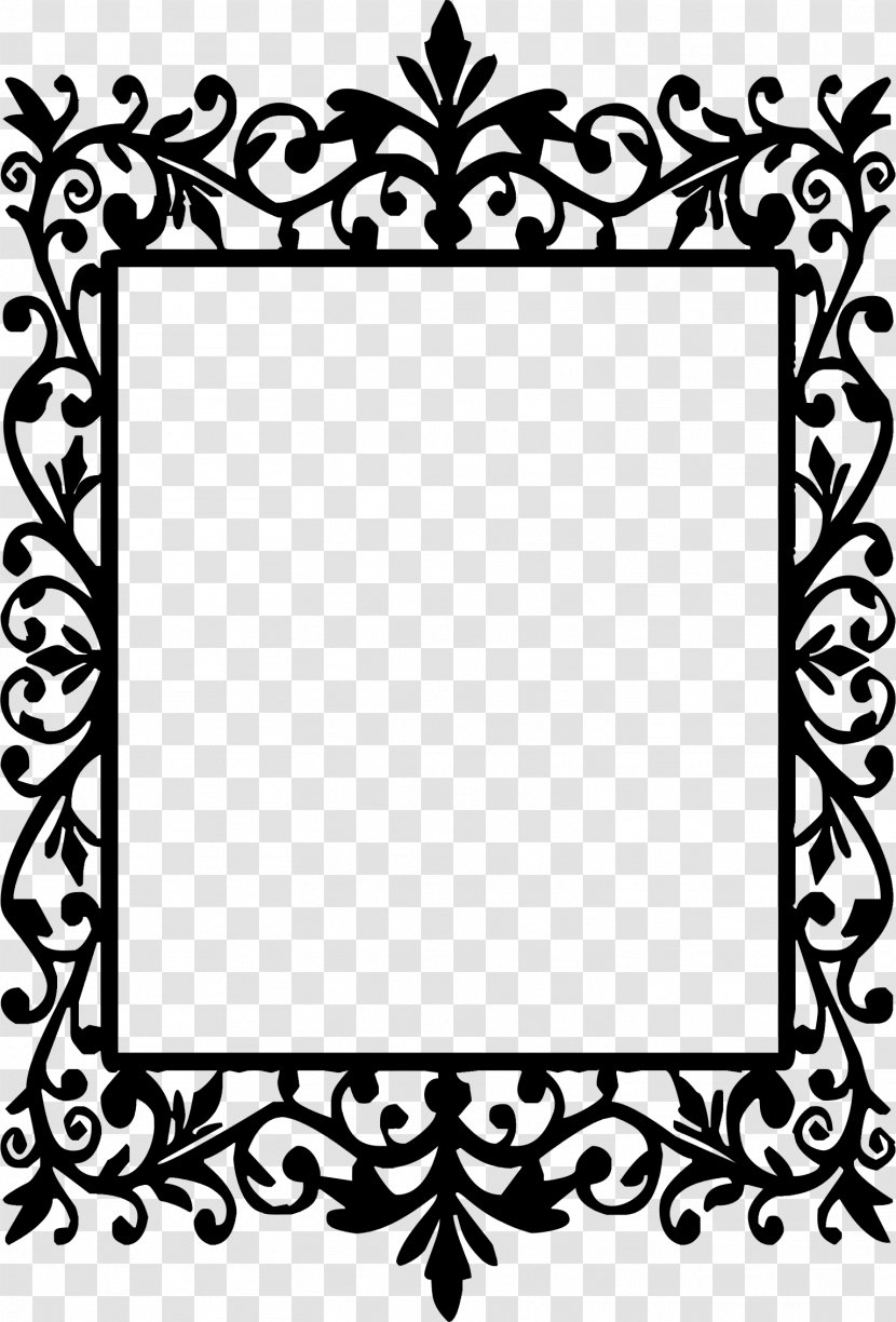 Picture Frames Drawing Silhouette Clip Art - Ornament - Round Frame Transparent PNG