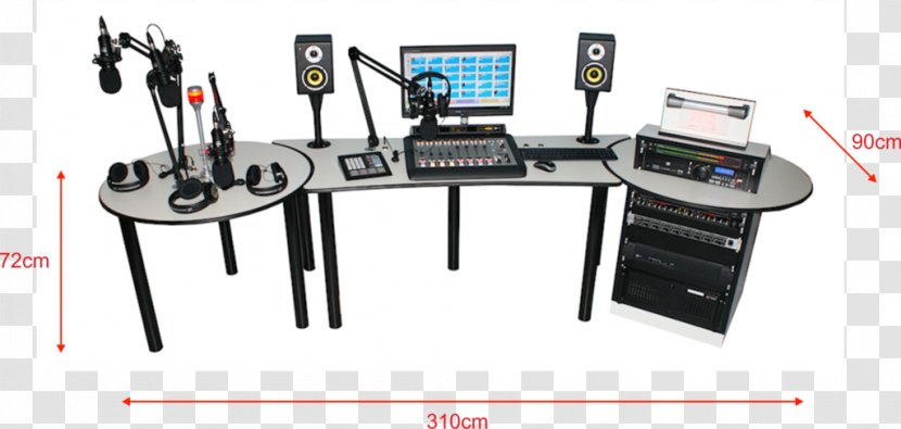 Microphone Internet Radio Recording Studio - Royaltyfree - Desk Transparent PNG