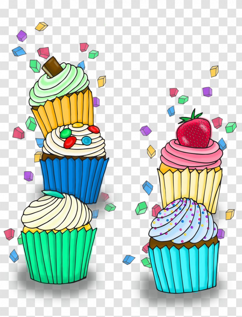 Cupcake Ice Cream Cones Muffin Clip Art - Pasteles - Cake Transparent PNG