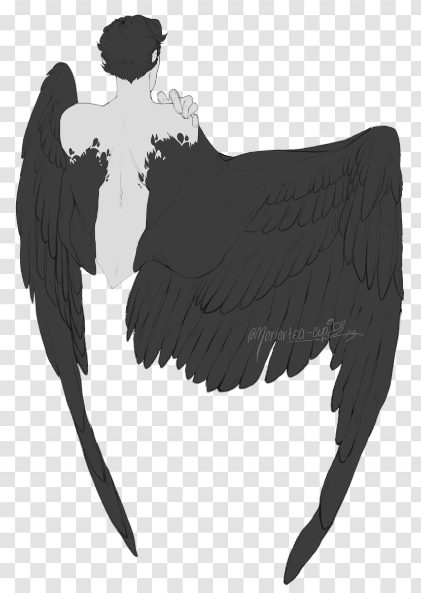 Drawing Art Image Angel Reference - Feather - Sad Wings Drawings Transparent PNG