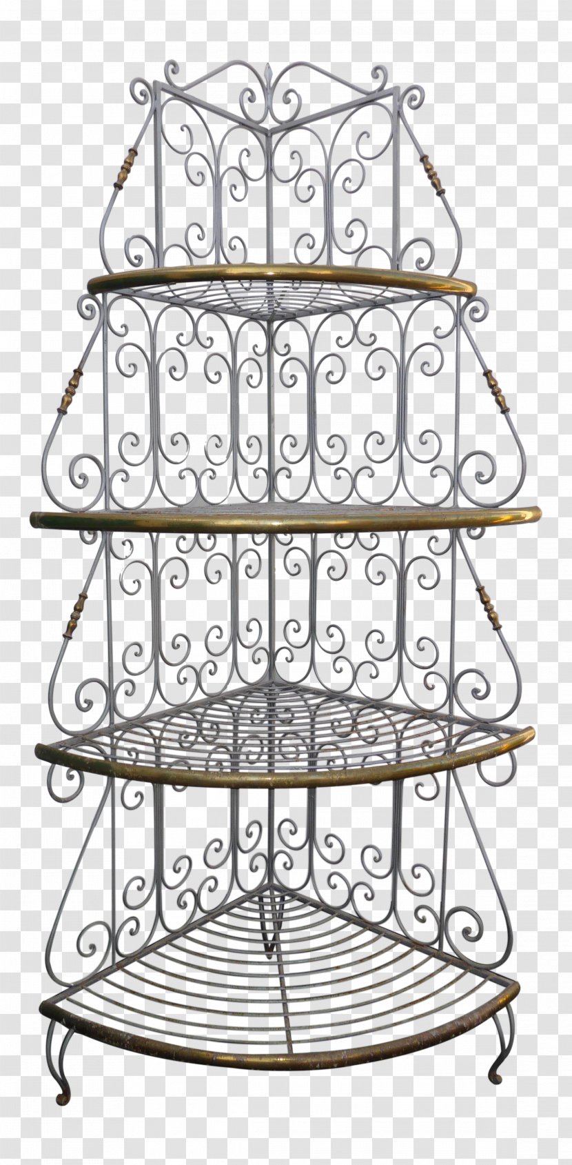 Baker's Rack Furniture Shelf Wrought Iron Metal - Kitchen - Storage Basket Transparent PNG