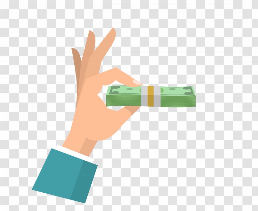Money Finance Banknote - Payment - Vector Hand Holding Banknotes Picture Transparent PNG