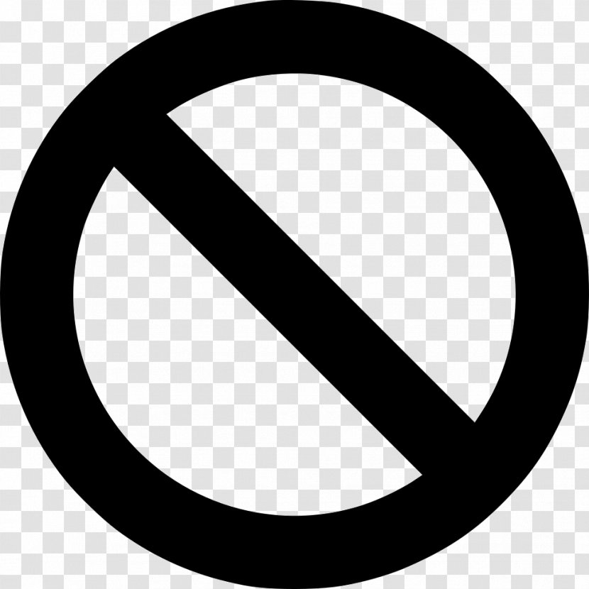 No Symbol Icon Design Prohibition In The United States - Cartoon Transparent PNG