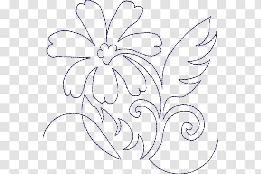 Floral Design Machine Quilting Embroidery - Flower - Designs Free Download Transparent PNG