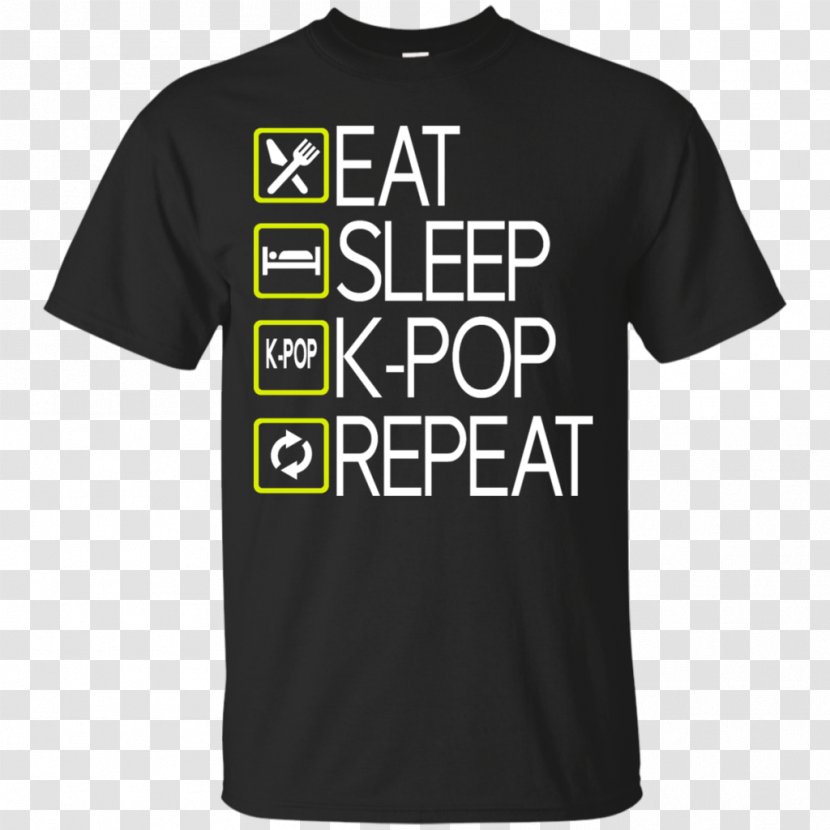 T-shirt Hoodie Clothing Woman - Black - Eat Sleep Transparent PNG