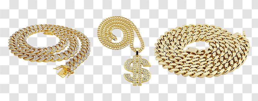 Chain Bling-bling Jewellery Necklace Charms & Pendants - Hip Hop Fashion - Gold Transparent PNG