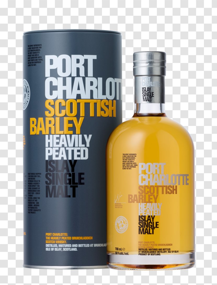 Port Charlotte Distillery Single Malt Whisky Scotch - Bottle - Barley Transparent PNG