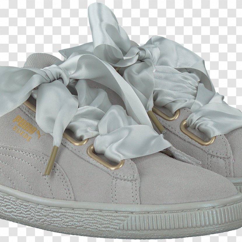 Sports Shoes Puma Suede Heart Satin - Grey - Walking Shoe Transparent PNG