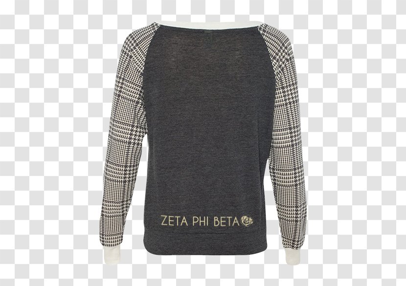 Long-sleeved T-shirt Shoulder Tartan - Zeta Phi Beta Transparent PNG