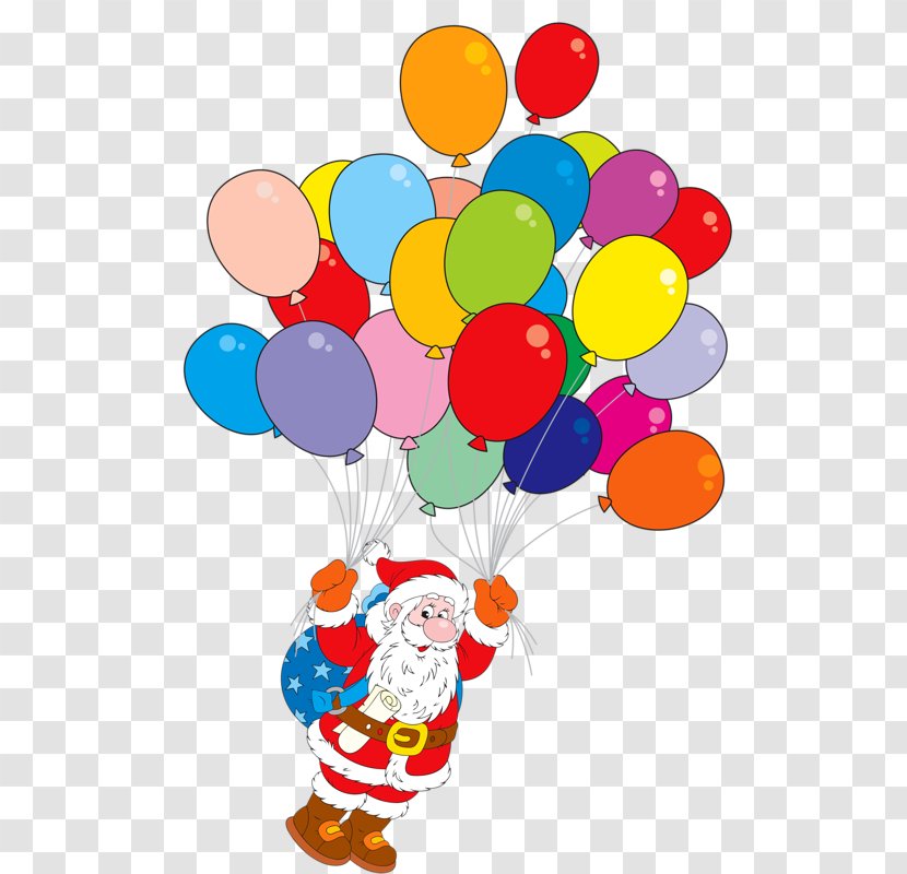 Santa Claus Balloon Stock Photography Clip Art - Christmas - And Balloons Transparent PNG