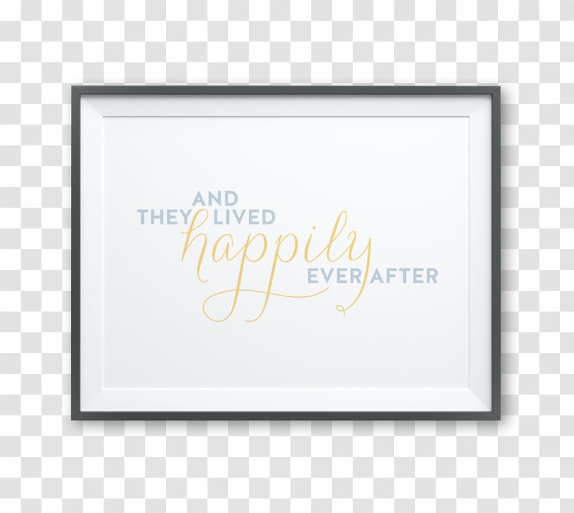 Calligraphy Picture Frames Rectangle Brand Font - Happily Ever After Transparent PNG