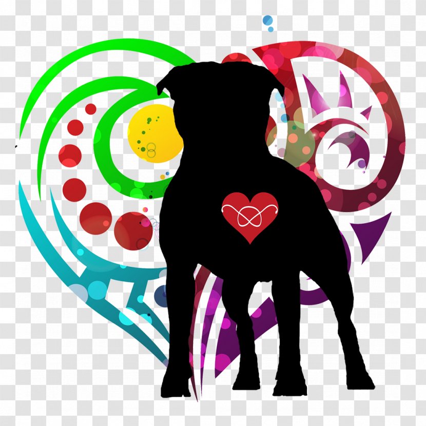 Staffordshire Bull Terrier Clip Art - Silhouette - Flower Transparent PNG