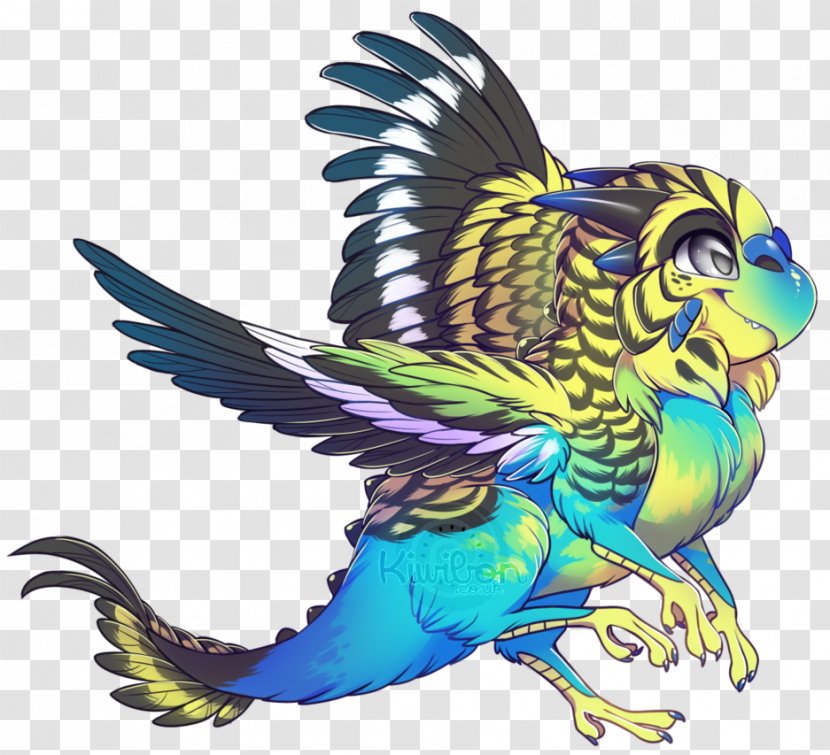 Budgerigar Bird Macaw Legendary Creature Dragon - Feather Transparent PNG