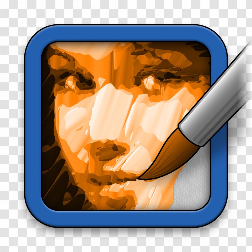 IPod Touch Apple Mac App Store ITunes - Orange - Digital Paint Transparent PNG