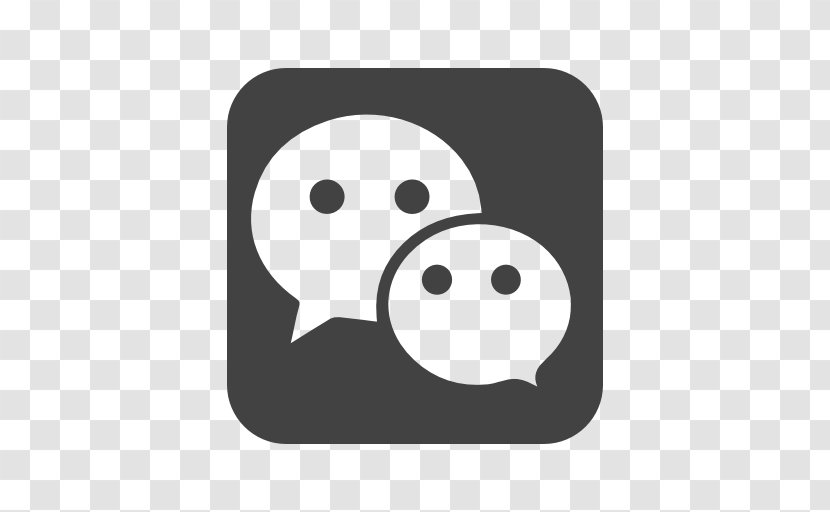 WeChat Social Media - Messaging Apps - Black And White Transparent PNG