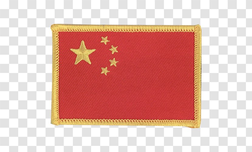 Flag Of China Patch Fahne - Red Transparent PNG