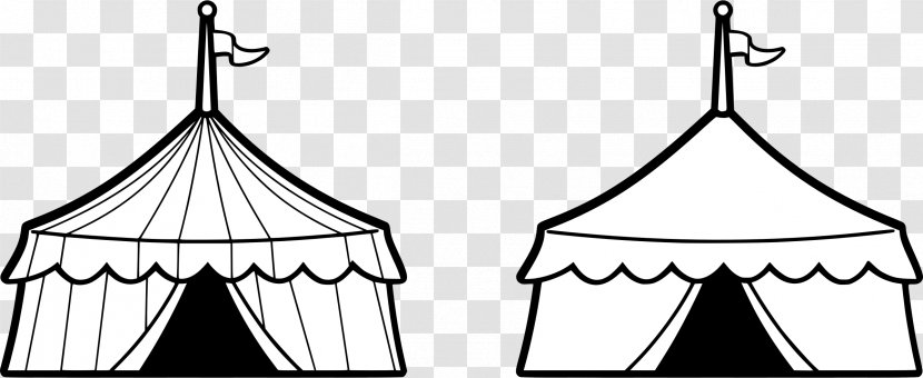 Tent Circus Clip Art - Monochrome Transparent PNG