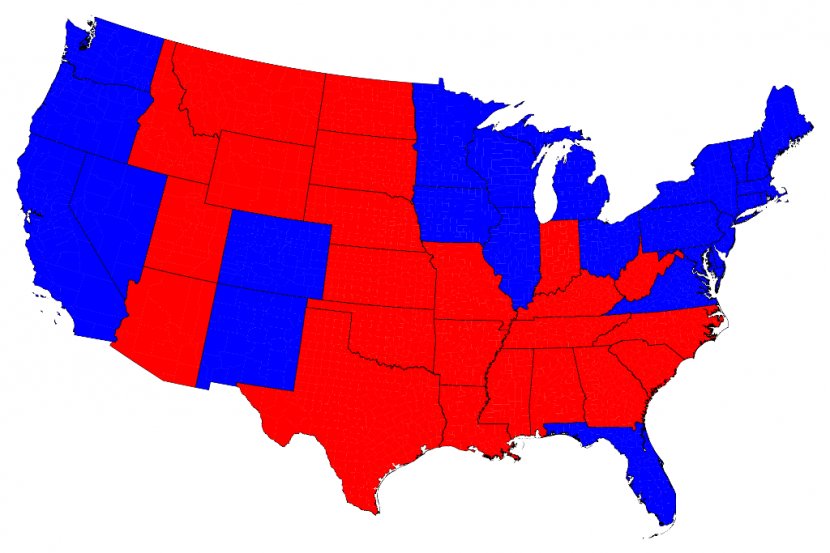 US Presidential Election 2016 United States Election, 2012 Red And Blue - Independent Politician - Voting Images Transparent PNG