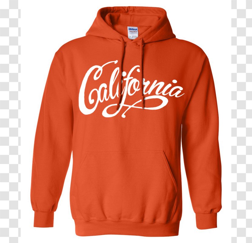 Hoodie California Republic T-shirt Bluza Sweater - Orange Transparent PNG