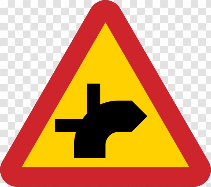 Traffic Sign Warning Road Intersection - Signs In Greece Transparent PNG