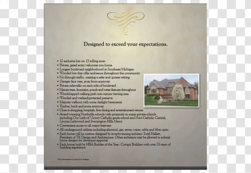 Brand Font - Brochure - Real Estate Flyer Transparent PNG