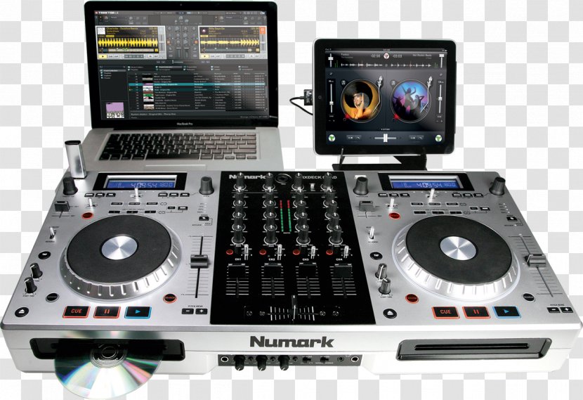 DJ Controller Disc Jockey Numark Industries Mixdeck Quad - Audio Mixers - Turntable Transparent PNG