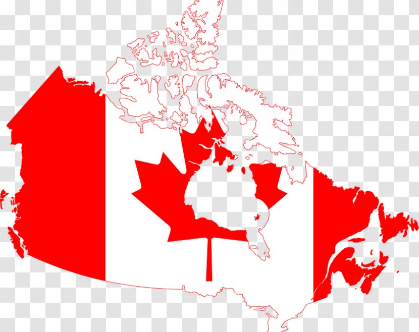 Flag Of Canada Map - Flowering Plant - Vector Transparent PNG