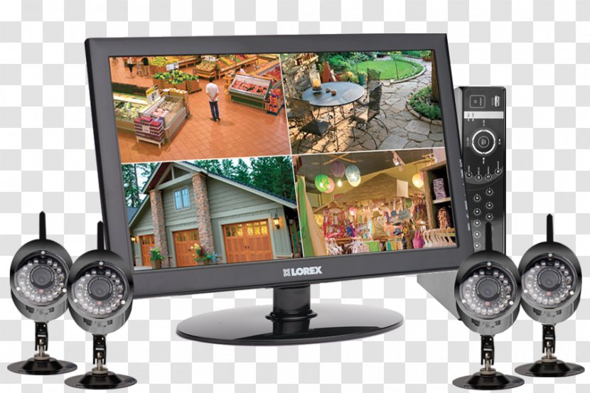 Wireless Security Camera Alarms & Systems Home Closed-circuit Television Surveillance - Computer Monitor Accessory Transparent PNG