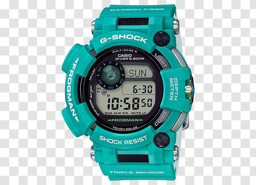 Master Of G Casio G-Shock Frogman Watch - Ecodrive Transparent PNG