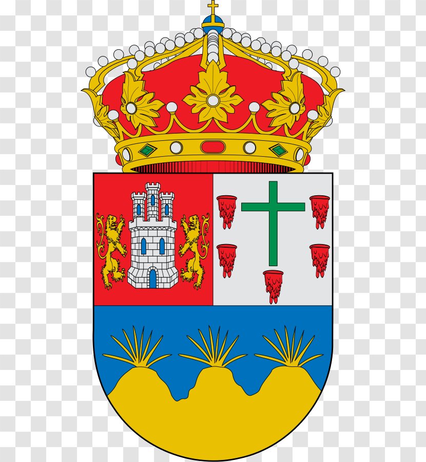Serranillos Del Valle Escutcheon Coat Of Arms Spain Crest - Coroa Real - Lions Transparent PNG