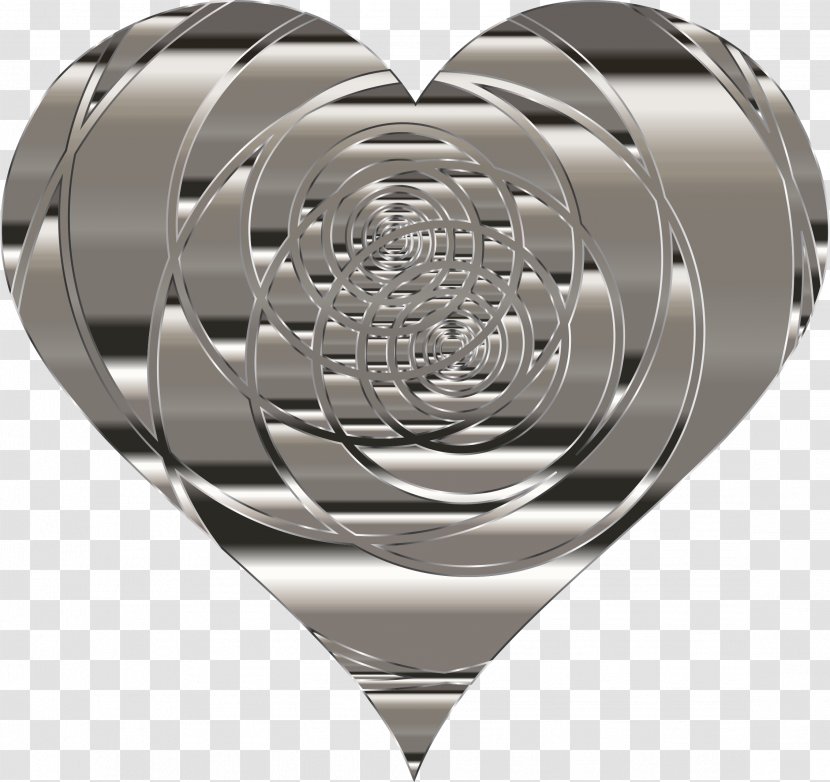 Heart Clip Art Openclipart Image Product Design - Silver - Spiral Clipart Transparent PNG
