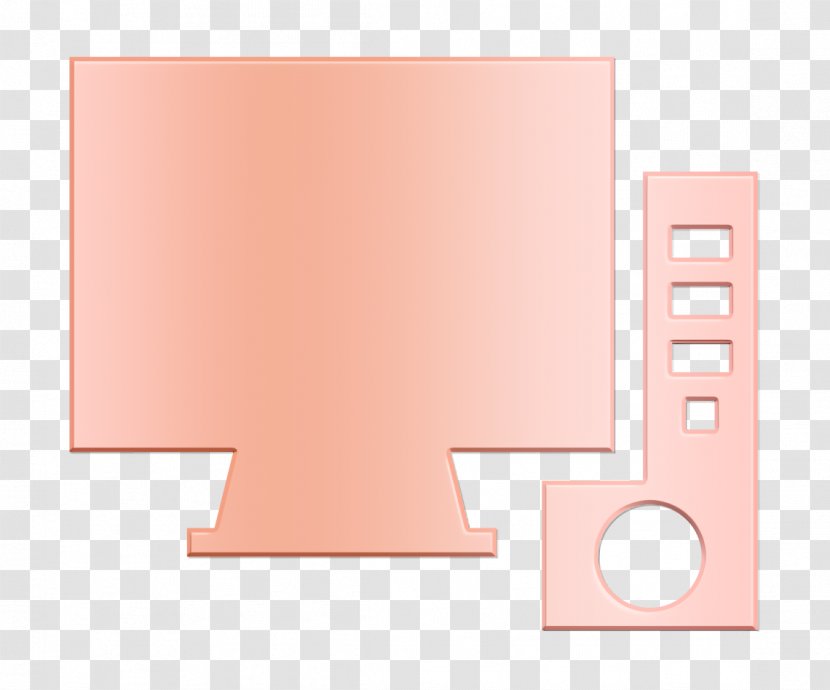 Computer Icon Desktop Electronic - Peach - Material Property Transparent PNG