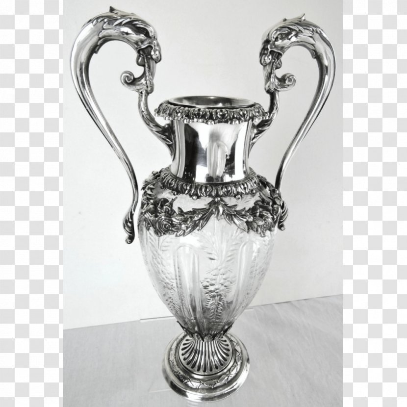 Jug Vase Glass Pitcher Urn - Black And White Transparent PNG
