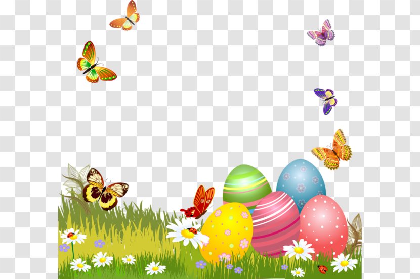 Butterfly Easter Egg Clip Art - Greeting Card - Grassland Eggs Transparent PNG