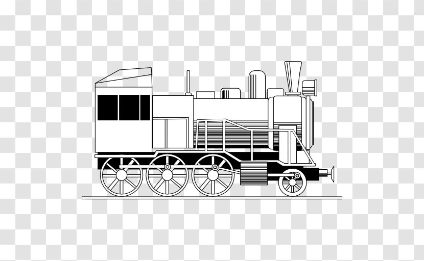 Train Ausmalbild Steam Locomotive Trolley - Rolling Stock Transparent PNG