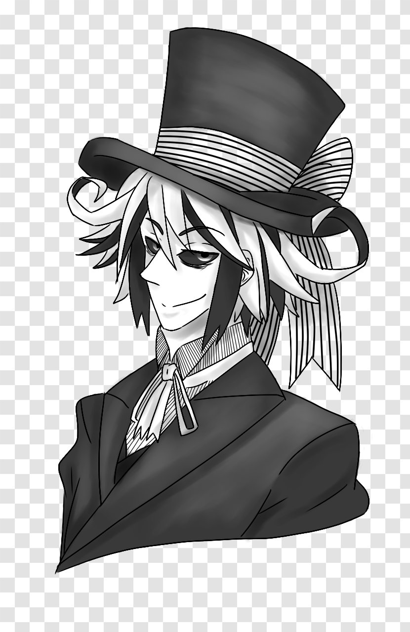 DeviantArt Drawing Monochrome Photography - Cartoon - Mad Hatter Transparent PNG