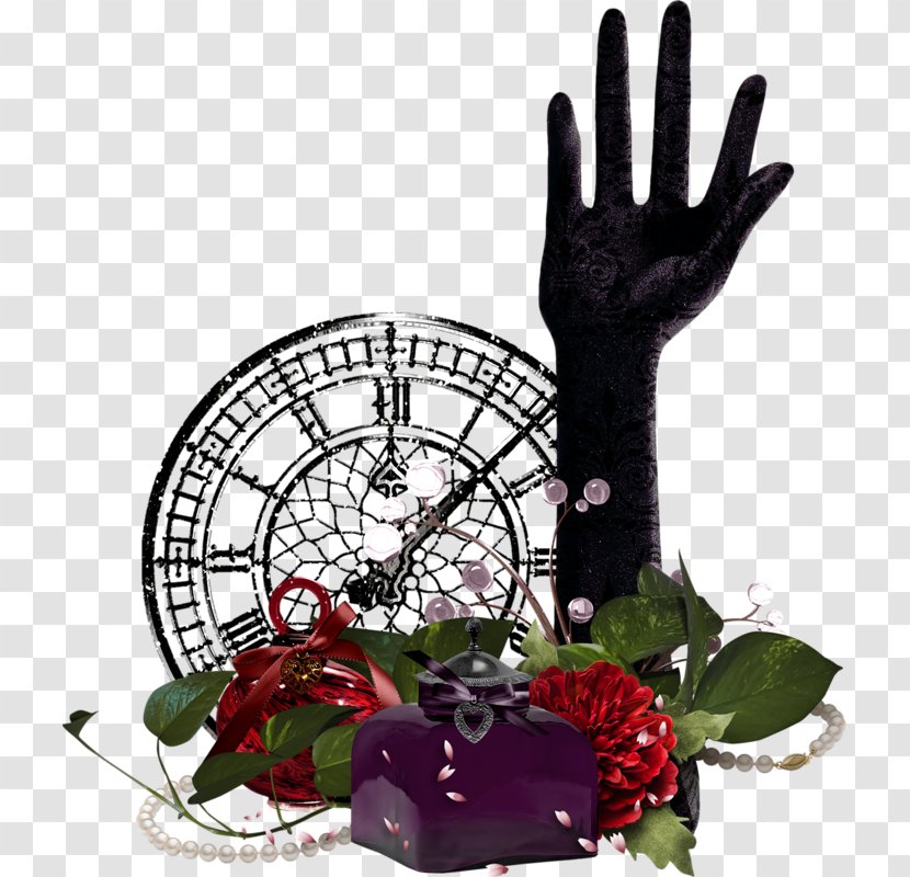Image Floral Design Cartoon - Clock Hands Transparent PNG