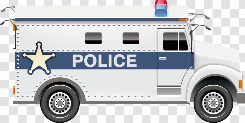 Van Police Car Clip Art - Ambulance Vector Material Transparent PNG