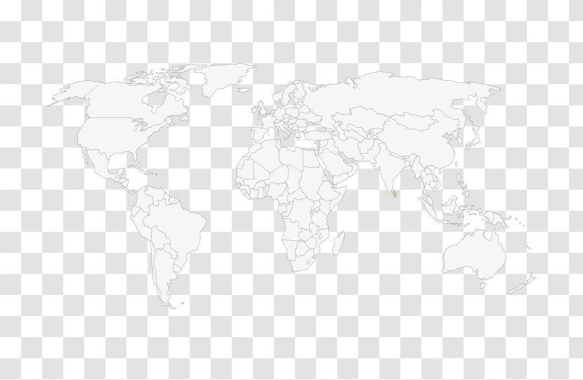 World Map Blank - Royaltyfree Transparent PNG
