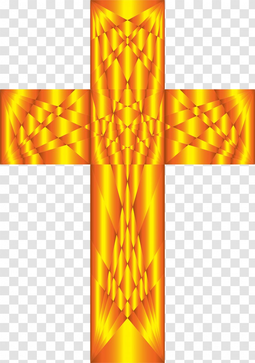 Gold Symbol - Christian Cross Transparent PNG