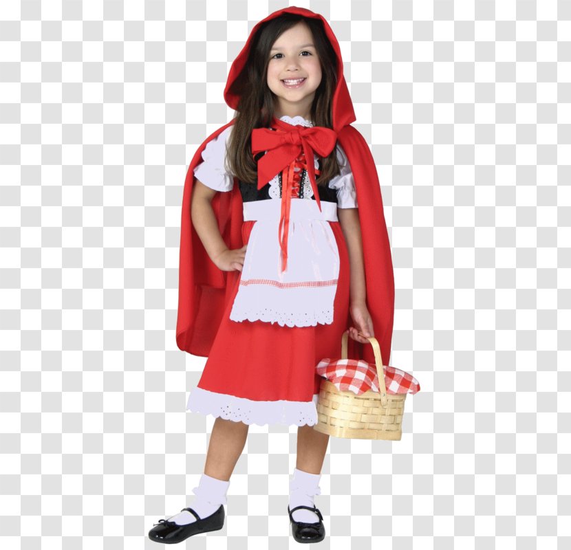 Little Red Riding Hood Big Bad Wolf Halloween Costume - Watercolor - Child Transparent PNG