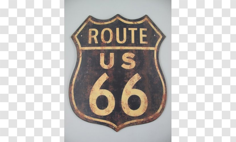 U.S. Route 66 Emblem Traffic Sign Badge Street Name - Sticker Transparent PNG