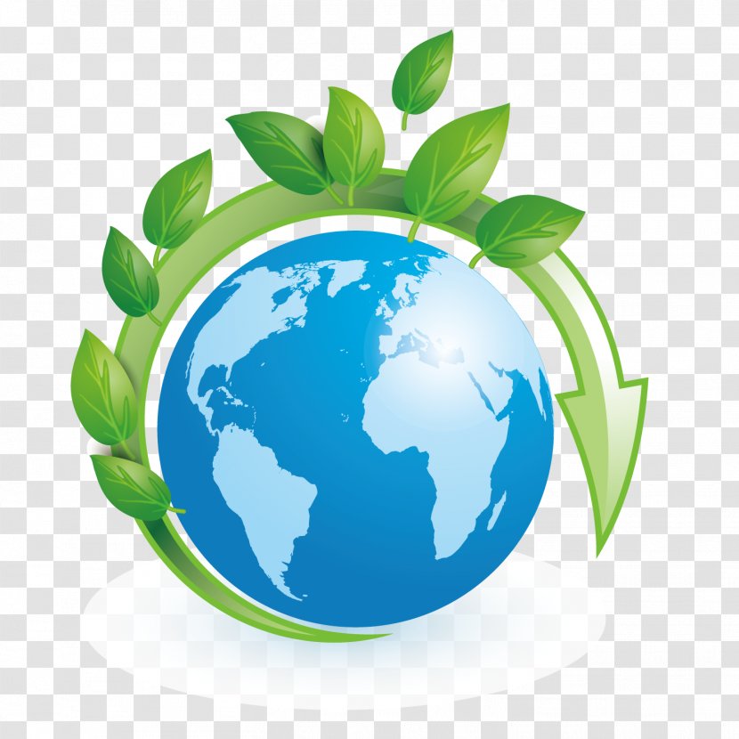 Ecology Symbol Clip Art - Royaltyfree - Vector Green Earth Transparent PNG