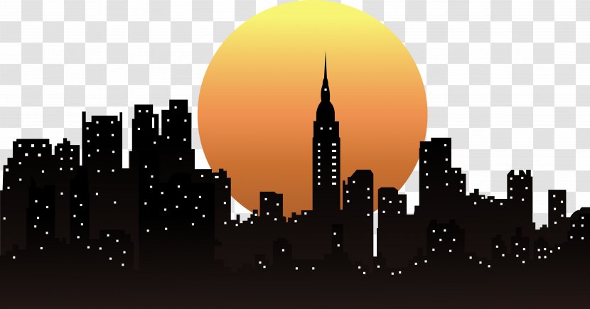 New York City Download Skyline - Sky - Vector Sunrise Transparent PNG