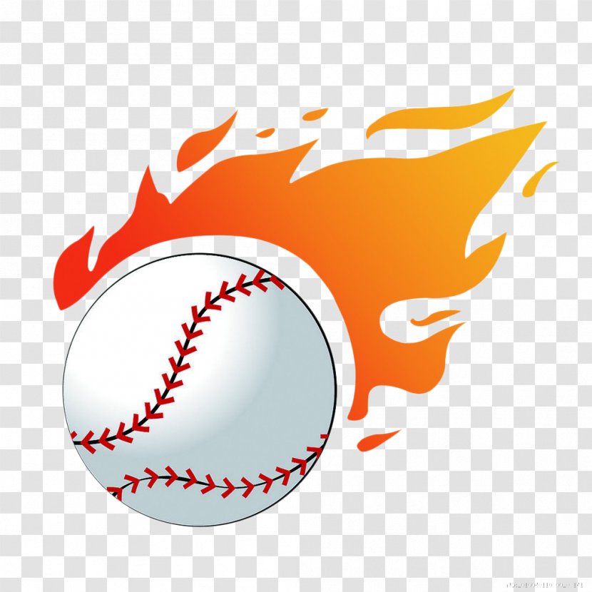 Baseball Flame Softball Clip Art - Out - Volleyball Flames Sports Equipment Transparent PNG