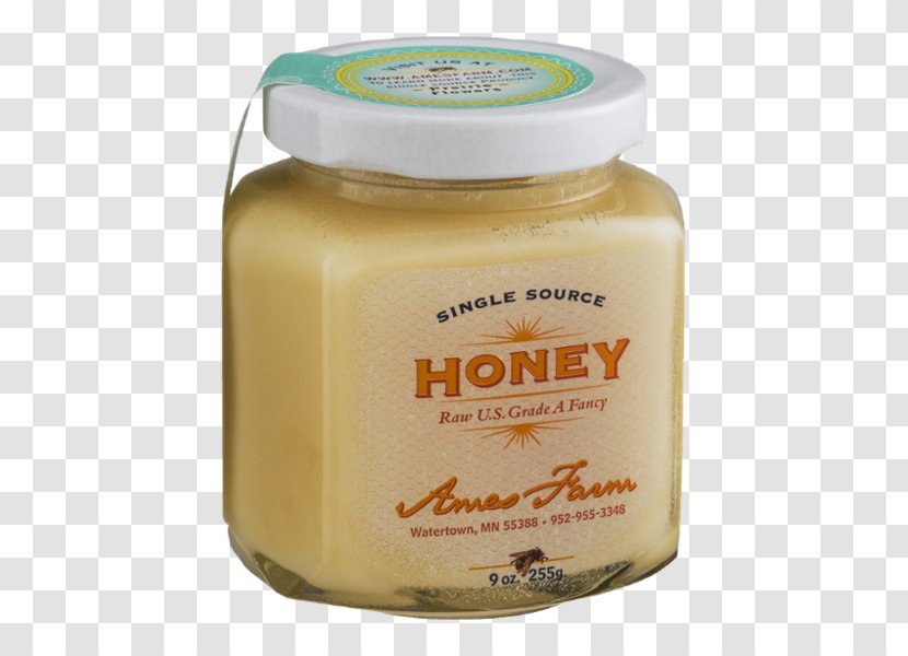 Honey Ames Farm Jar Organic Food Lakewinds Co-op - Condiment Transparent PNG