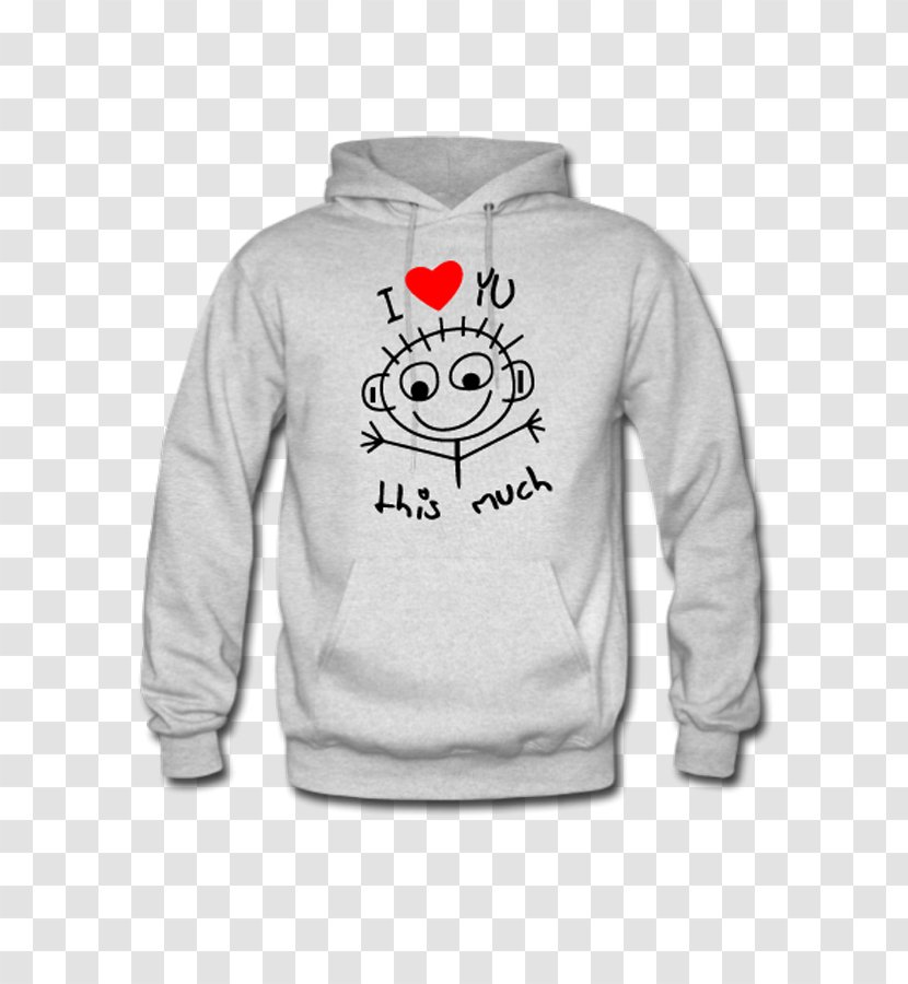 Hoodie T-shirt Clothing Sweater - Coat - I Love You This Much Transparent PNG